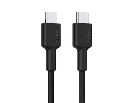 Kabel Aukey Kabel USB-C - USB-C 2.0 QC 18W 0,9m w oplocie